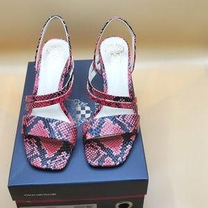 VINCE Camuto heels 8 /81/2 Watermelon Phyton